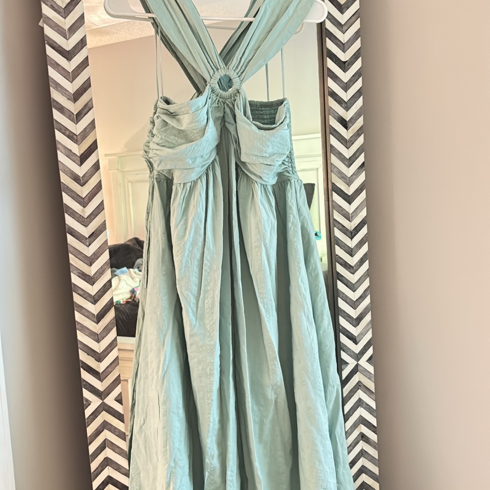 Mint green dress
